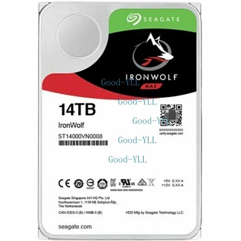 ST14000VN0008 Seagate IronWolf 14TB 3.5" SATA 7200rpm Internal HDD NAS 256MB|389011105452
