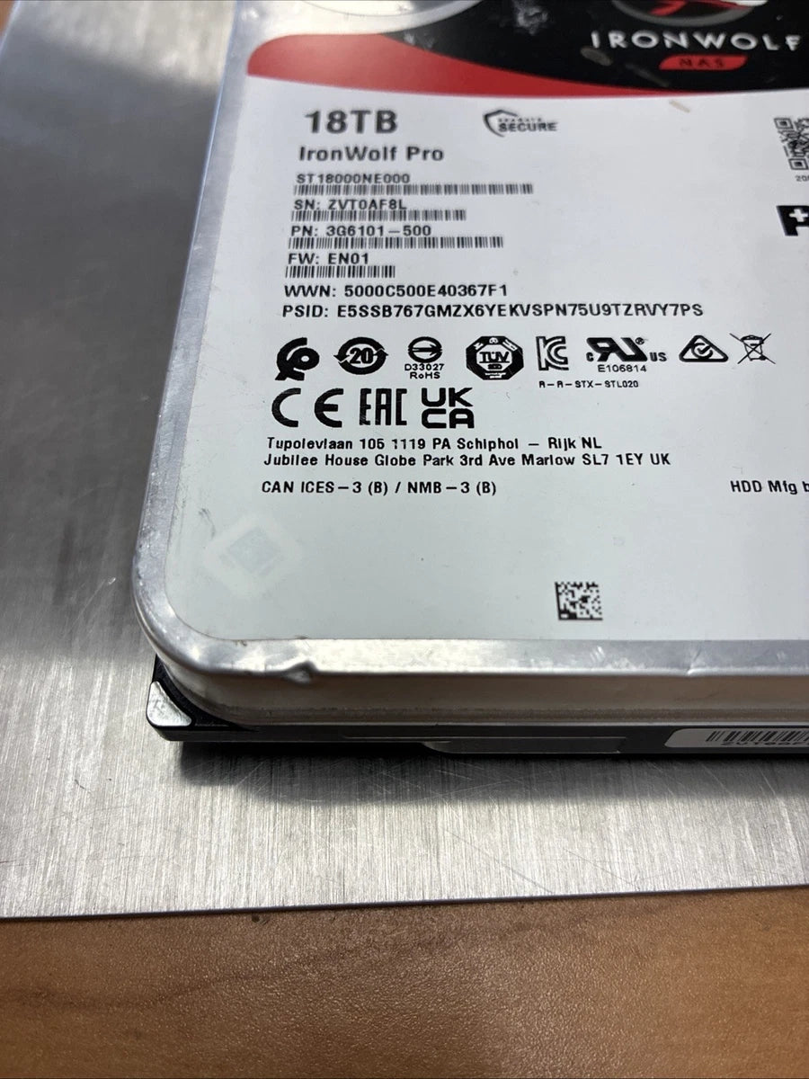 Seagate IronWolf Pro 18TB SATA 6Gb/s 3.5" NAS Hard Drive- ST18000NE000