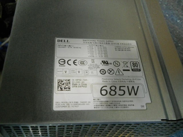 Dell 685w Precision WorkStation T7910 T5610 Power Supply 0WPVG2/WPVG2 F685EF-00|286712943677