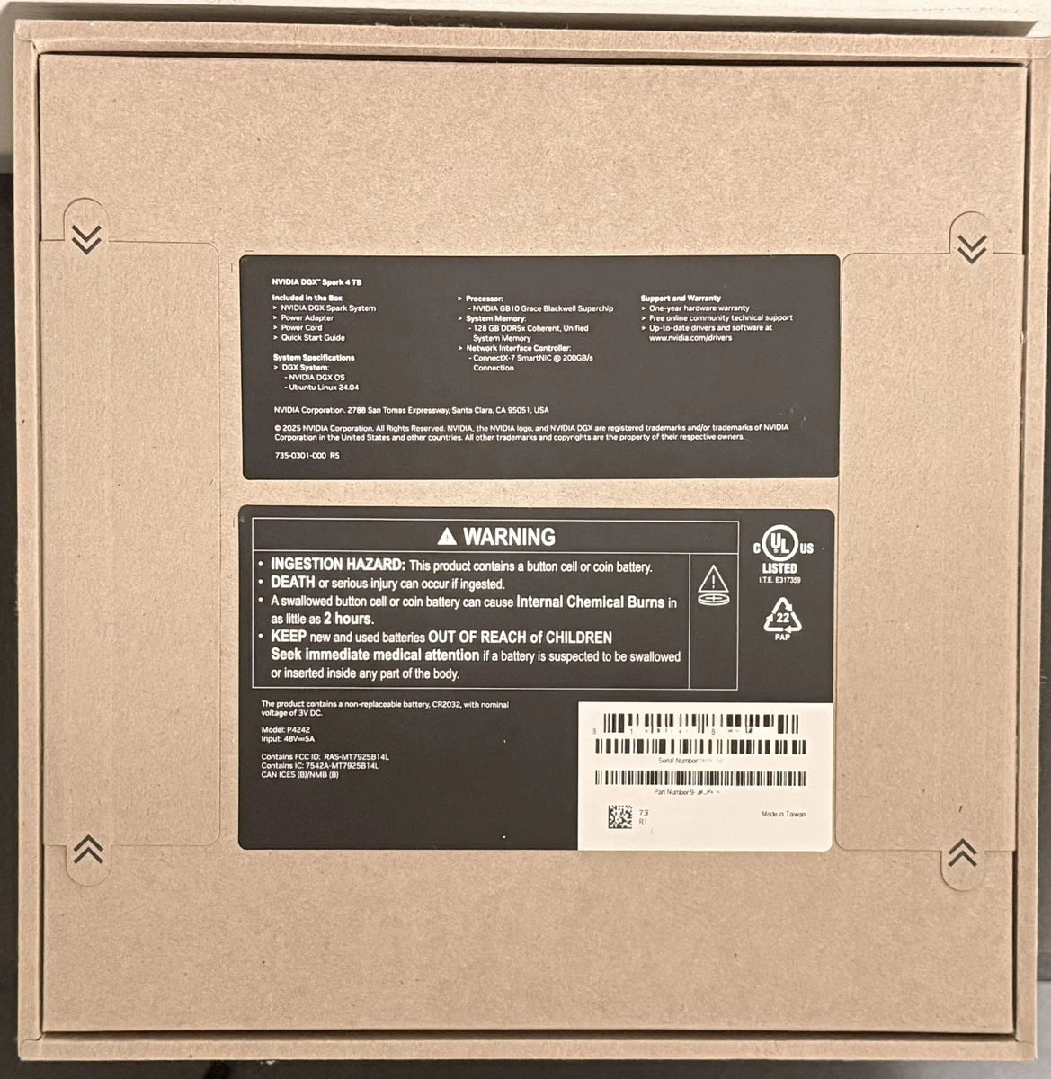 NVIDIA DGX Spark 4 TB NVMe 128 GB DDR5x Unified 20 core Arm - NEW - SHIPS NOW