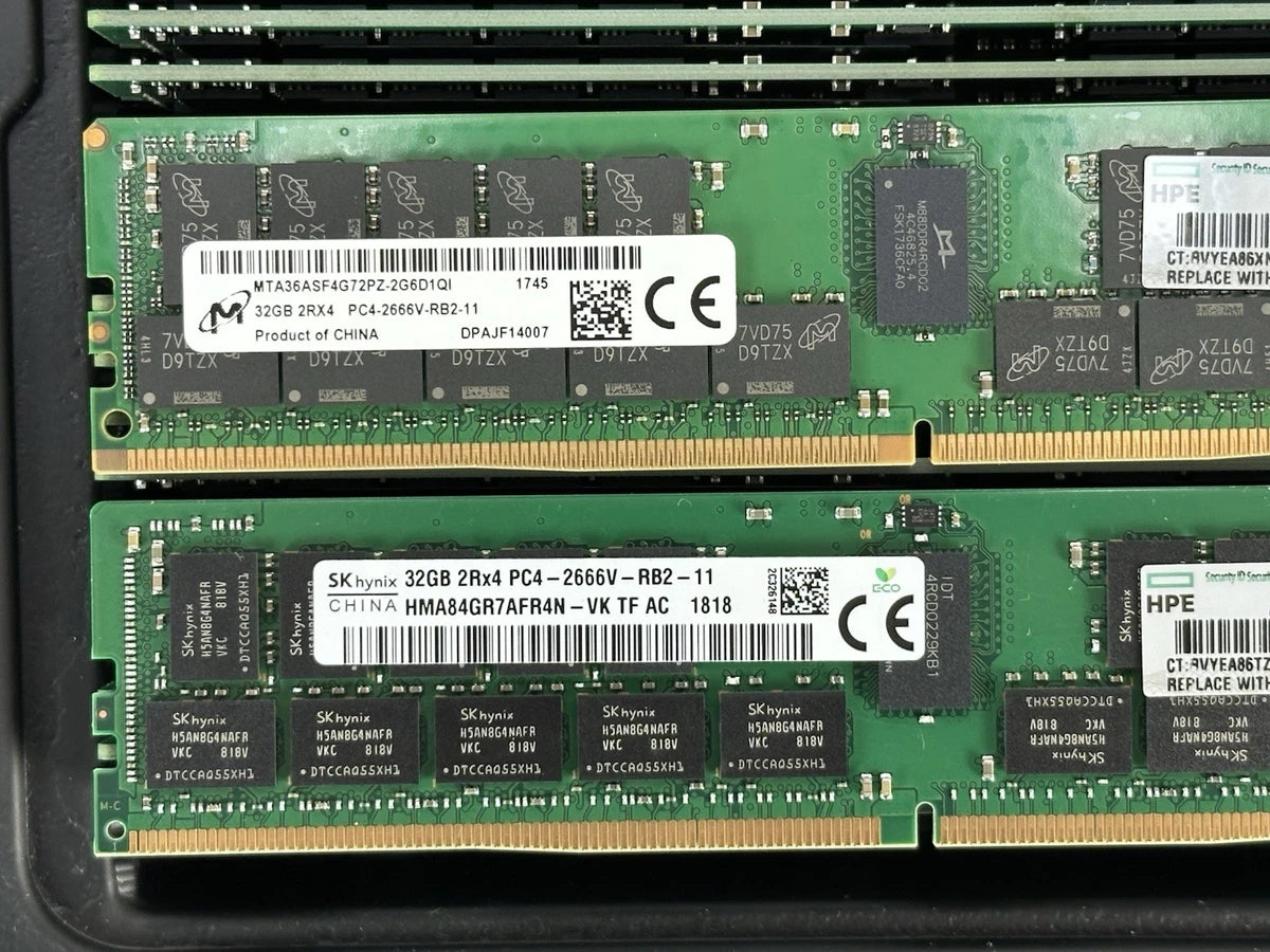 HPE 840758-091 1x 32GB 2Rx4 PC4-2666V-R ECC RDIMM DDR4 RAM Memory Micron Hynix|116885736291