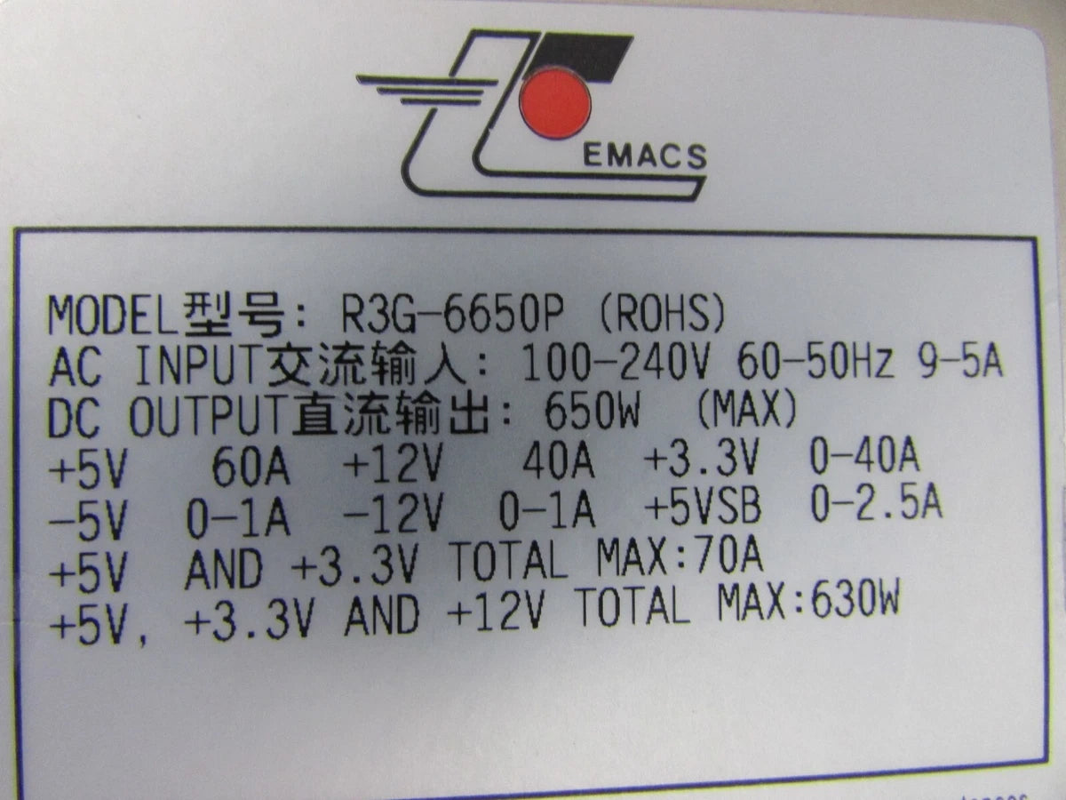EMACS Zippy R3G-6650P 3U Case w/3x 350W GIN-6350P Redundant Hot Swap PSU Modules|334665700821