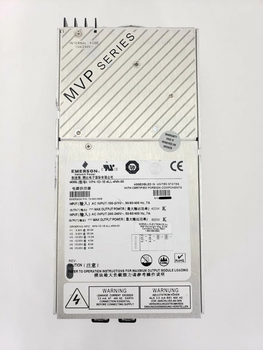 EMERSON Industrial MVP SERIES MP4-1D-1E-4LL-4NN-00 Power Supply MPN 73-540-0606|116553490788