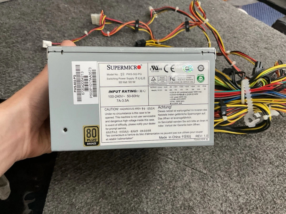 Super X8STE Mother Bord Intel core i7 W/ Power Supply PWS-502-PQ & Ram 2GB 2x