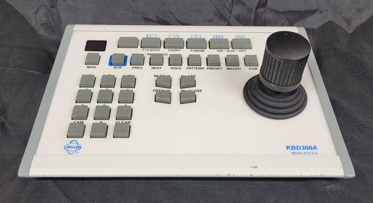 PELCO KBD300A 1.5W 12V 50/60HZ UNIVERSAL INDUSTRIAL JOYSTICK KEYBOARD CONTROLLER