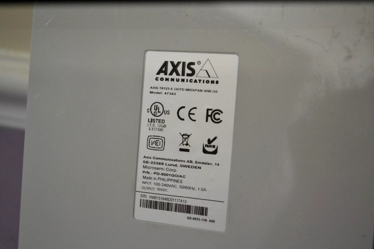 Axis T8123-E Outdoor Midspan 30W PoE With Injector, 1-Port,  IP66 Weatherproof|286683407848