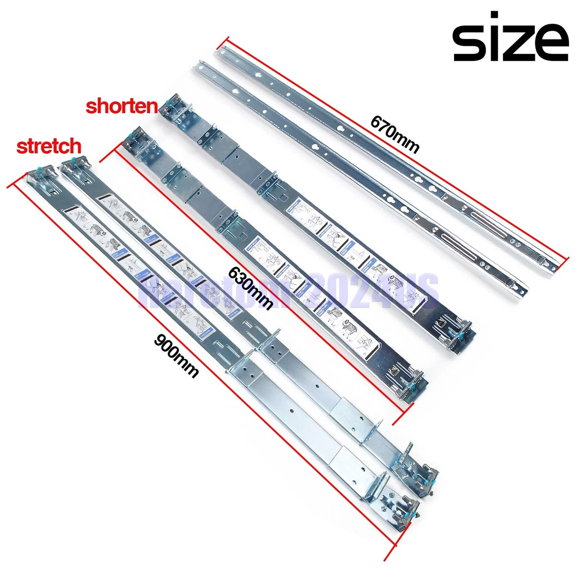 Dell PowerEdge R330 R430 R740 R6415 R640 1U Static Ready Rail Rails Kit 053D7M|335580625381