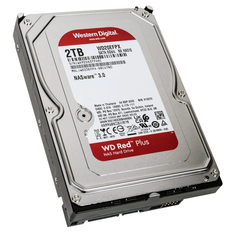 WD Red WD20EFPX Hard drive 2 TB internal 3.5" SATA 6Gb/s 5400 WD20EFPX