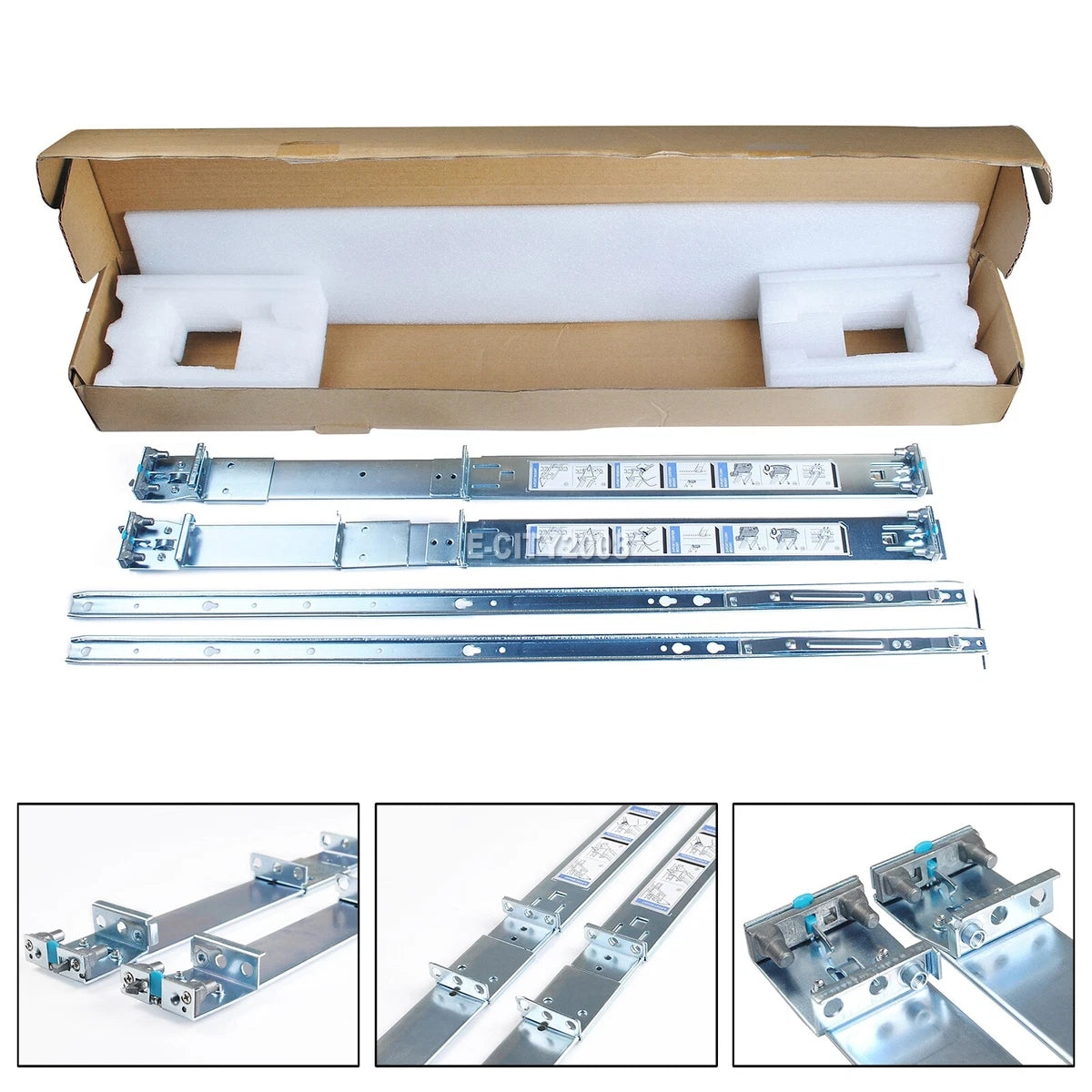 Dell R320 R420 R430 R640 R630 R620 R740 1U Static Ready Rails Rail Kit 053D7M|255748507608