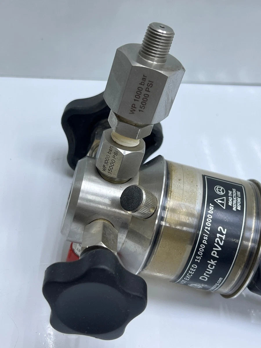 GE DRUCK PV212 HYDRAUILC PRESSURE PUMP 15000 PSI /1000 BAR WITHOUT BOX|286304700070