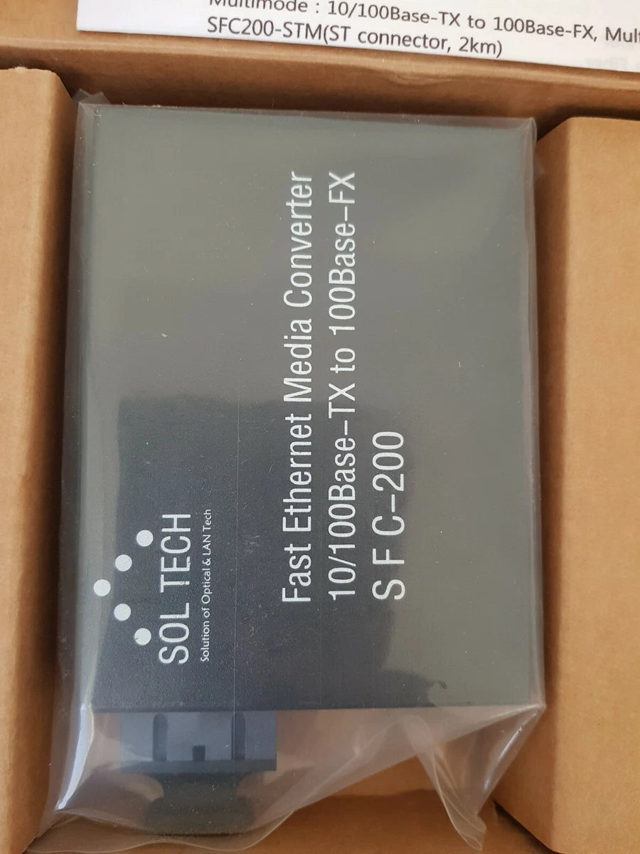 SOLTECH SFC200-SCS Fiber Optic Ethernet Converter 100Mbps/Single-mode/ SC|284814618129
