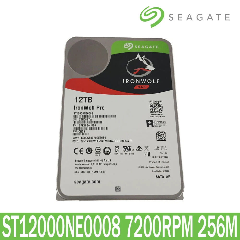 Seagate IronWolf Pro 10TB/12TB/14TB/16TB 7200RPM 256MB 6Gb/s 3.5" SATA3 HDD|396414878882