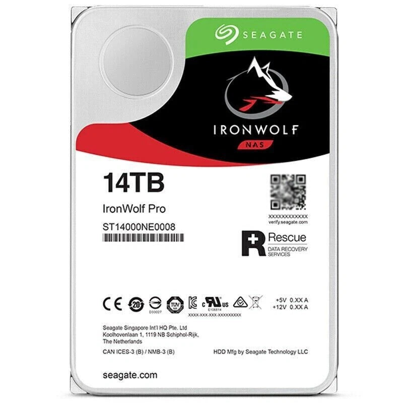 Seagate IronWolf Pro NAS ST14000NE0008 14TB 7200RPM SATA 256MB 6.0 GB/s HDD|356394208914