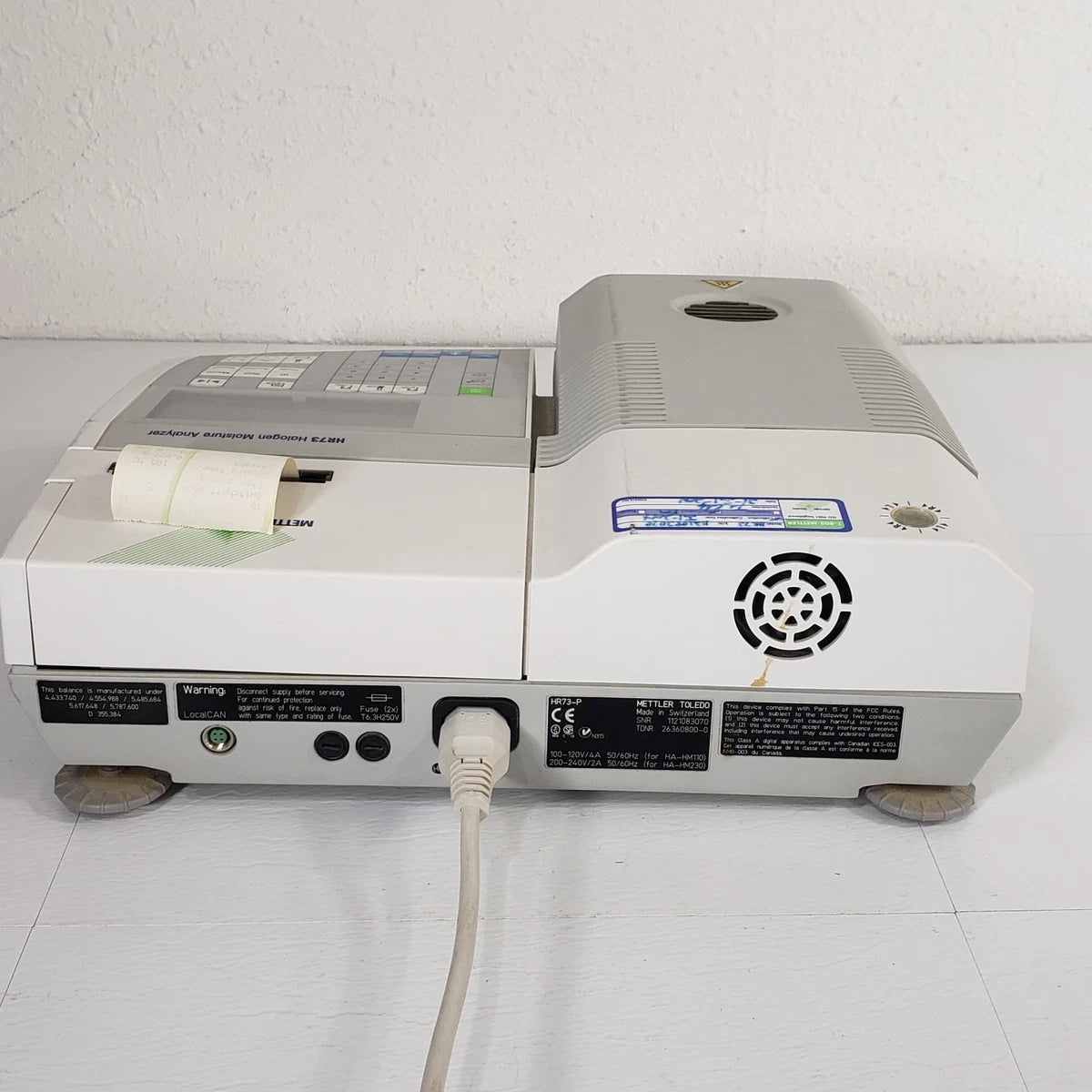 TESTED Mettler Toledo HR73-P Halogen Moisture Analyzer Sample Heater