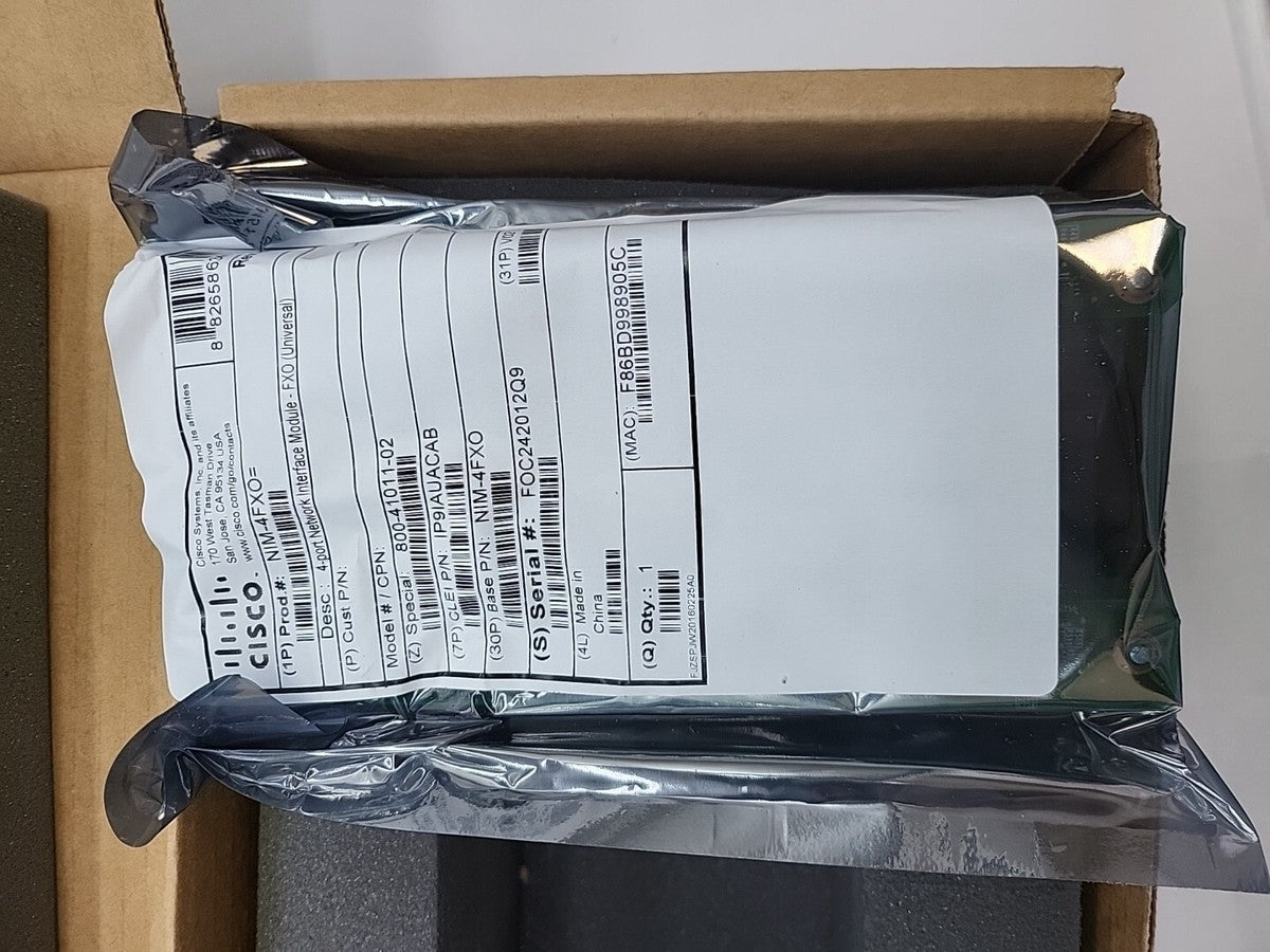 CISCO NIM-4FXO 4-Port Network Interface Module NEW OPEN BOX SEE PHOTOS FREE SHIP
