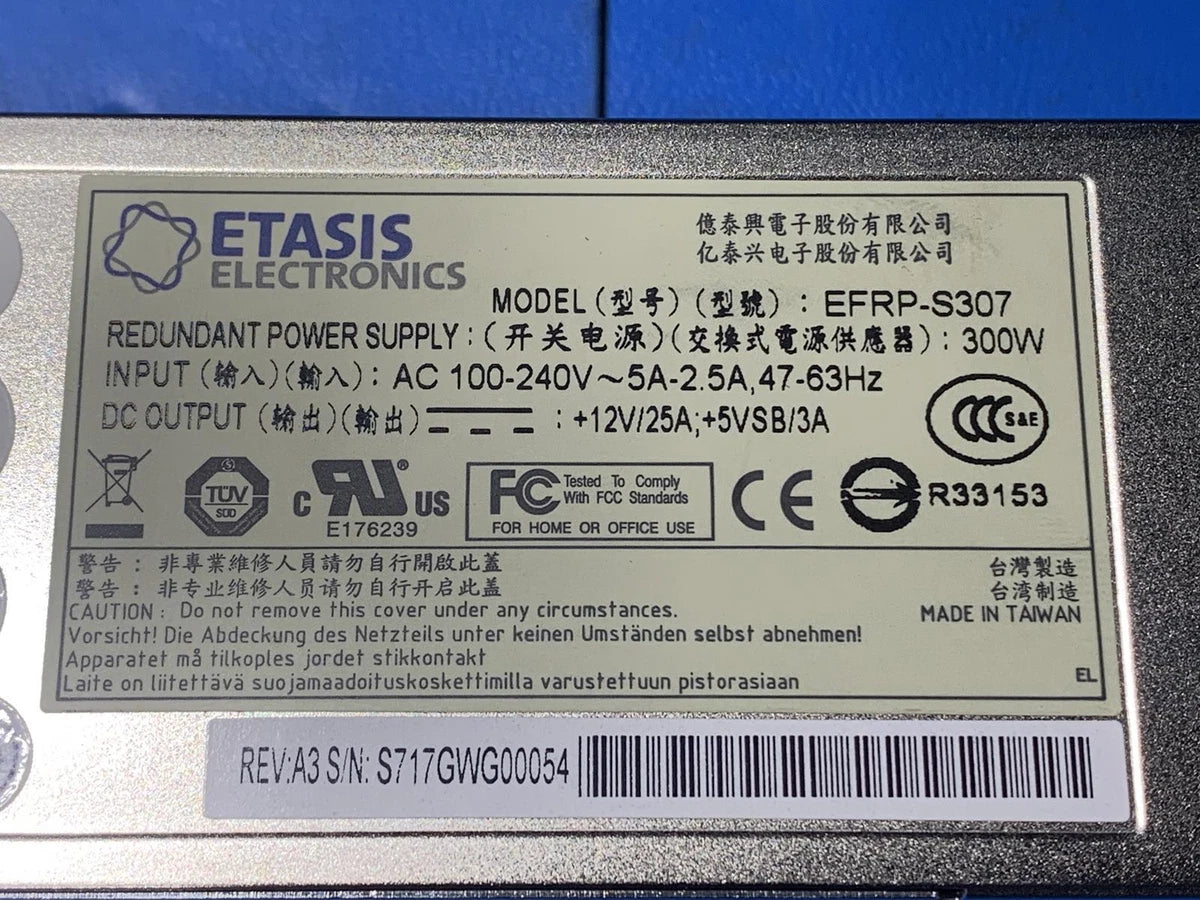 Etasis EFRP-S307 400W Redundant Power Supply|127003554737