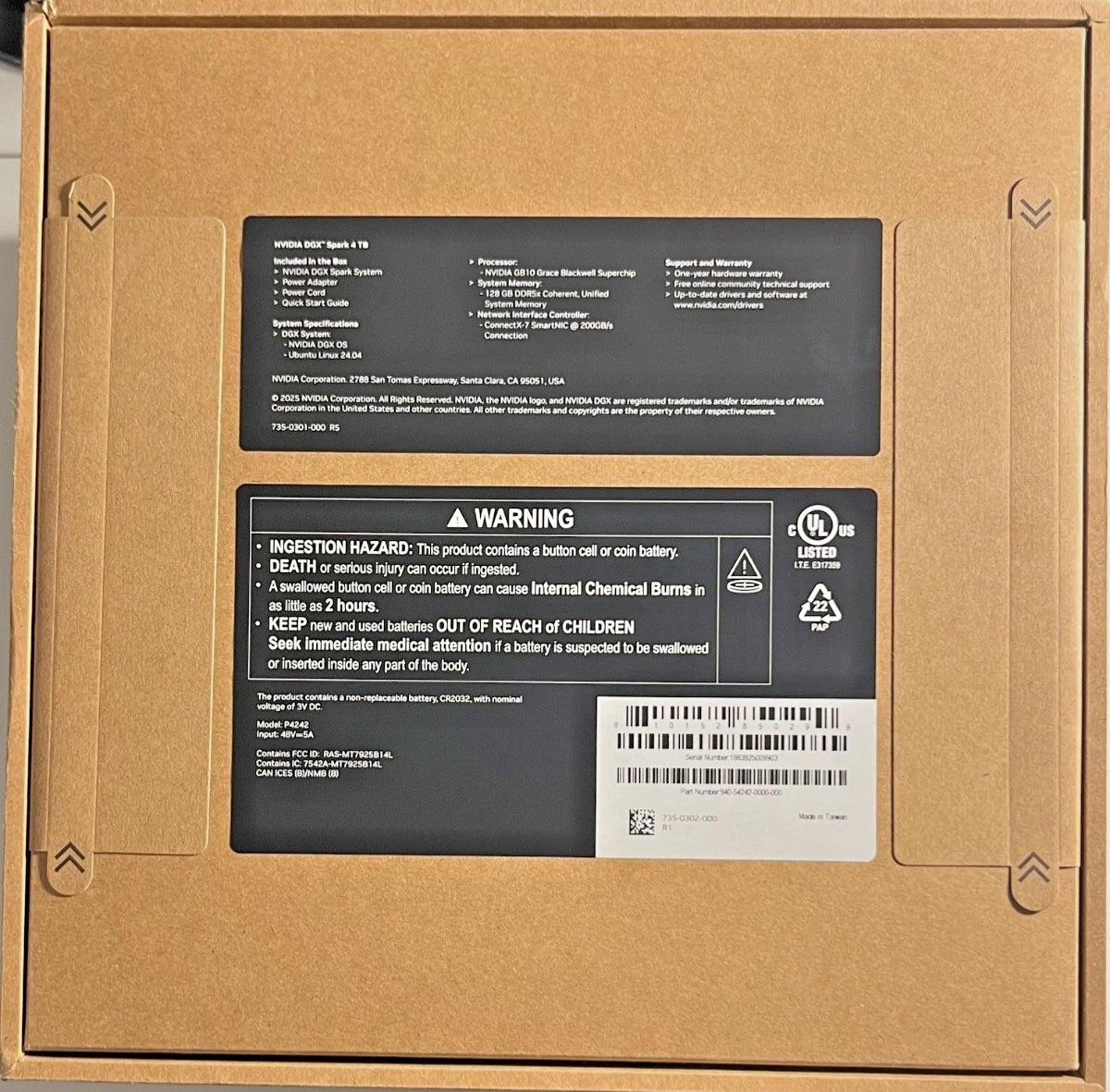 NVIDIA DGX Spark 4 TB NVMe 128 GB DDR5x Unified • New