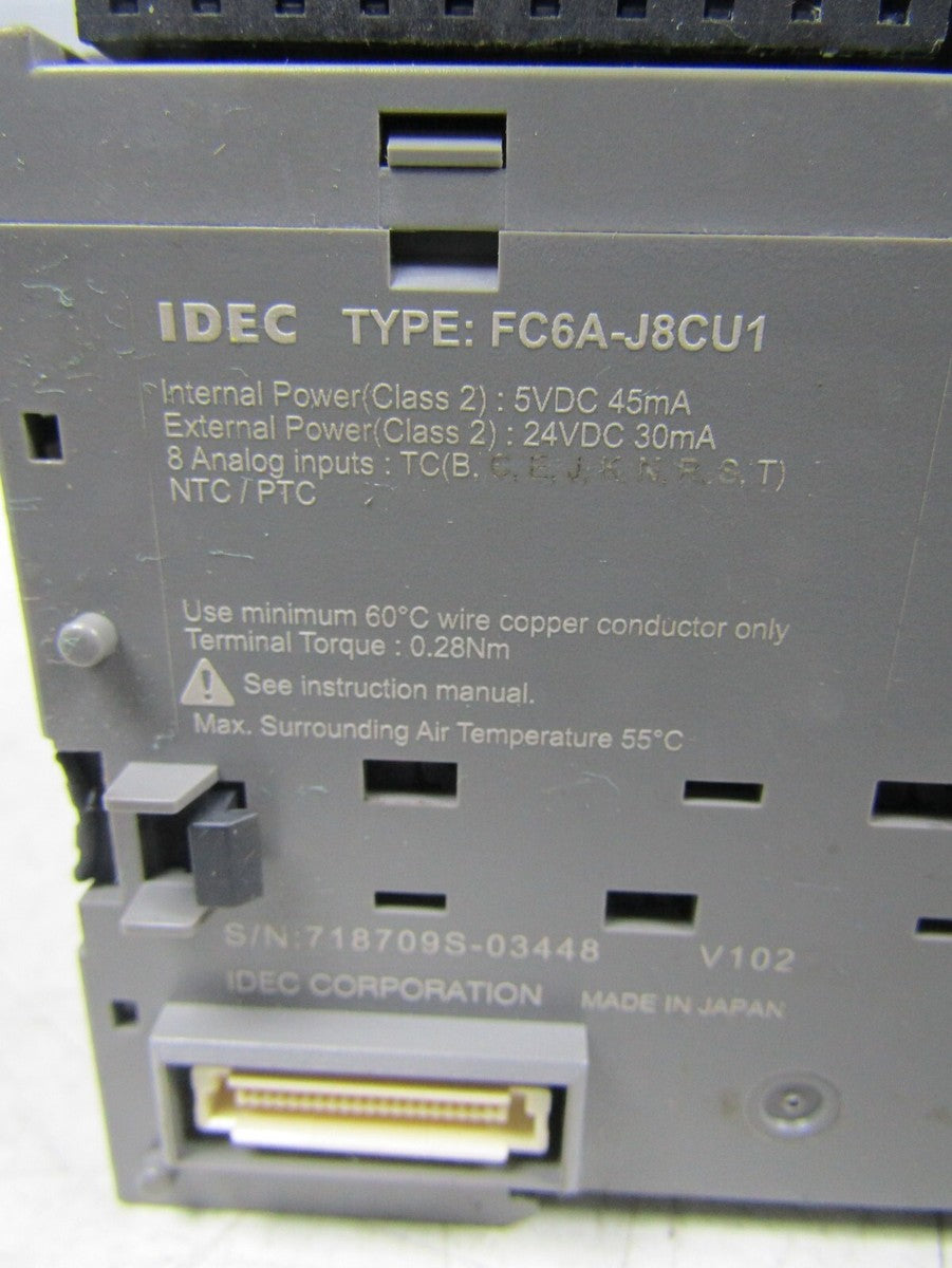 🔥IDEC MICROSMART FC6A-C24R1AE & IDEC FC6A-J8CU1|325656594953