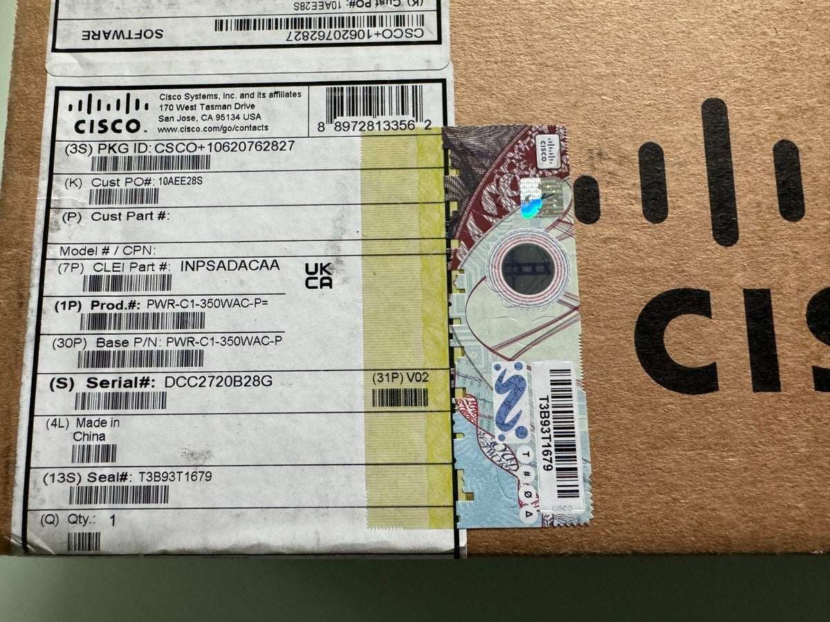 CISCO PWR-C1-350WAC-P Power Supply - Brand New and Factory Sealed