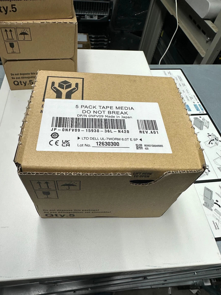 Dell LTO7 Worm Tape Media - 5 Pack|335028695797