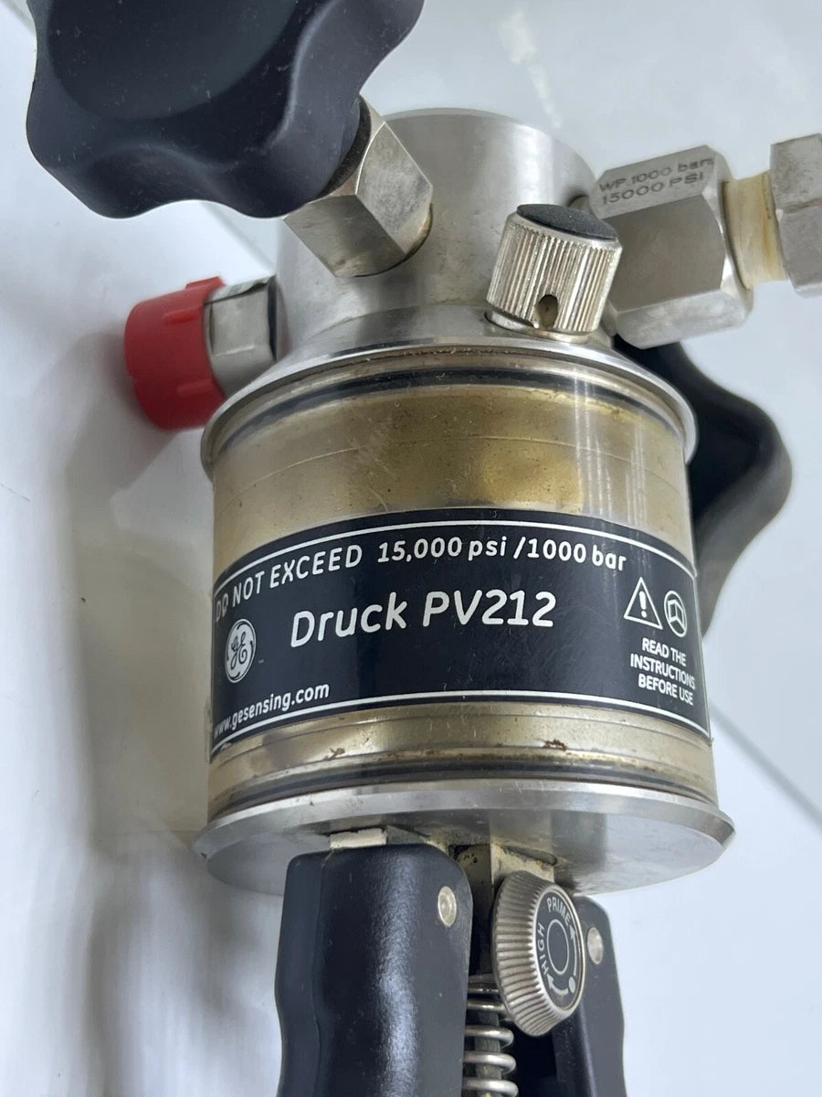 GE DRUCK PV212 HYDRAUILC PRESSURE PUMP 15000 PSI /1000 BAR WITHOUT BOX|286304700070