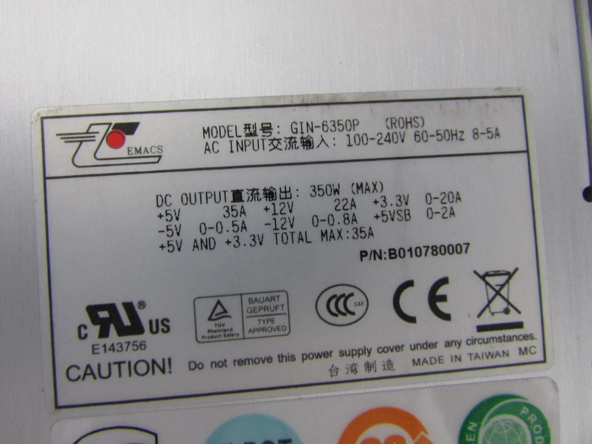 EMACS Zippy R3G-6650P 3U Case w/3x 350W GIN-6350P Redundant Hot Swap PSU Modules|334665700821