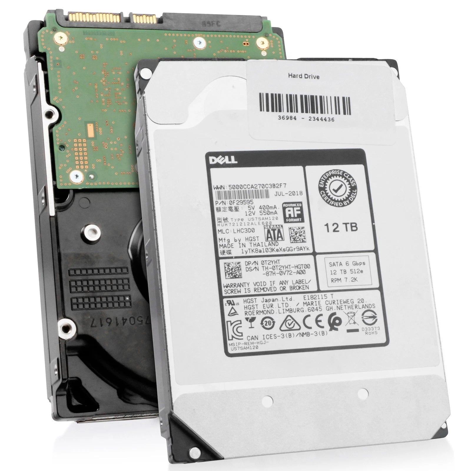 Dell/WD DC HC520 12TB HUH721212ALE600 0F29595 7.2K RPM SATA 6Gb/s 512e 3.5" HDD|127433664211