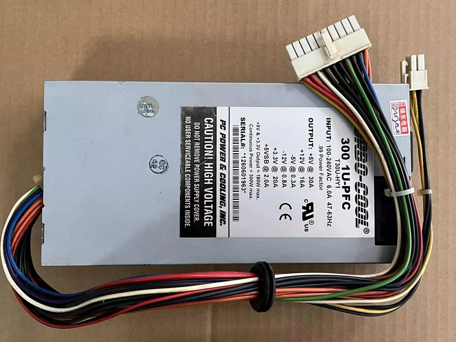 TURBO-COOL 300 1U-PFC T30U-HY1 For EDGE System Dedicated Power Supply 300W
