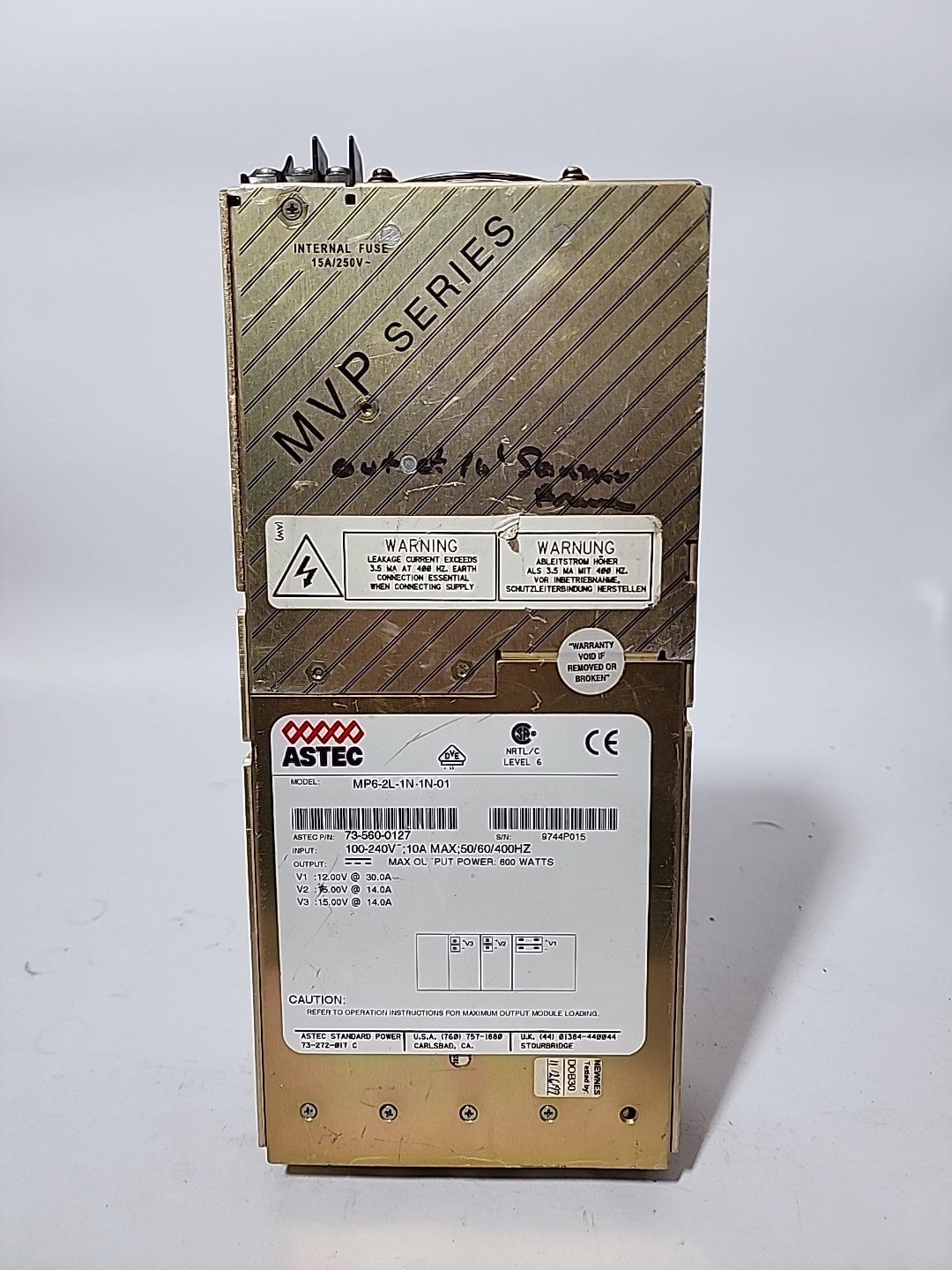 Astec Power Supply MP6-2L-1N-1N-01|267413293721