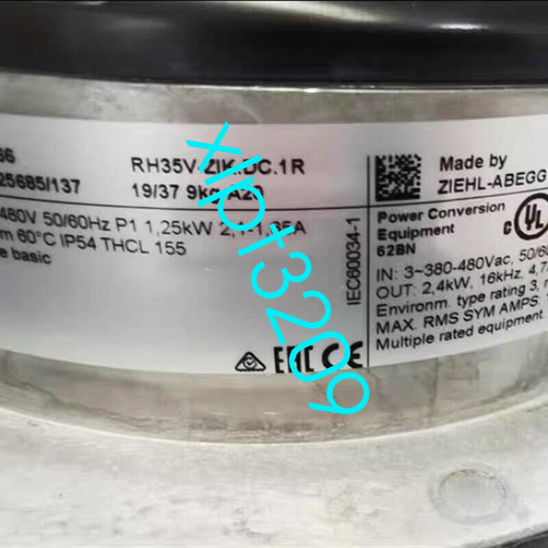 NEW ZIEHL-ABEGG RH35V-ZIK.DC.1R Centrifugal Fan FedEx or DHL|146646233224