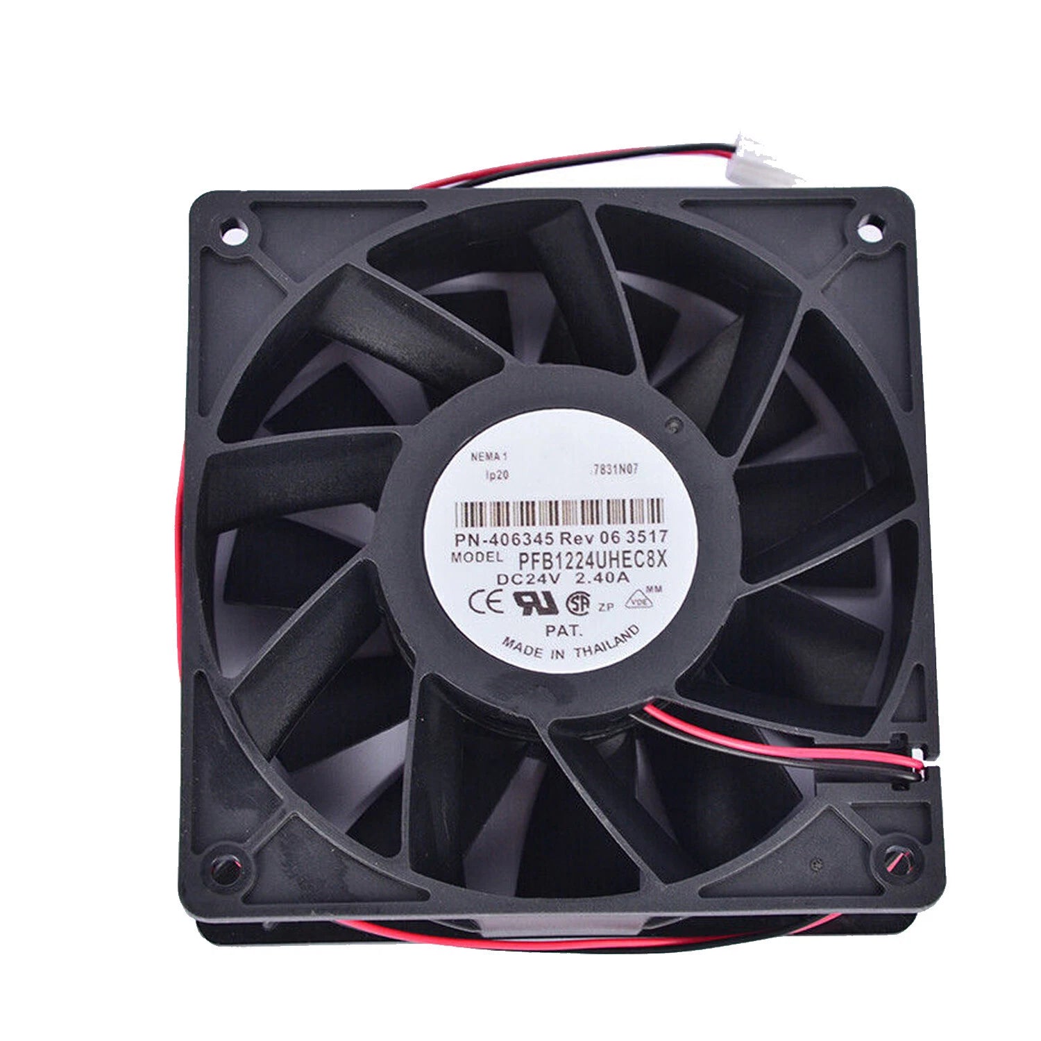 2 Pin Inverter Fan For Delta PFB1224UHEC8X 24V 2.4A 12038 12CM Large Air Volume|354283922956