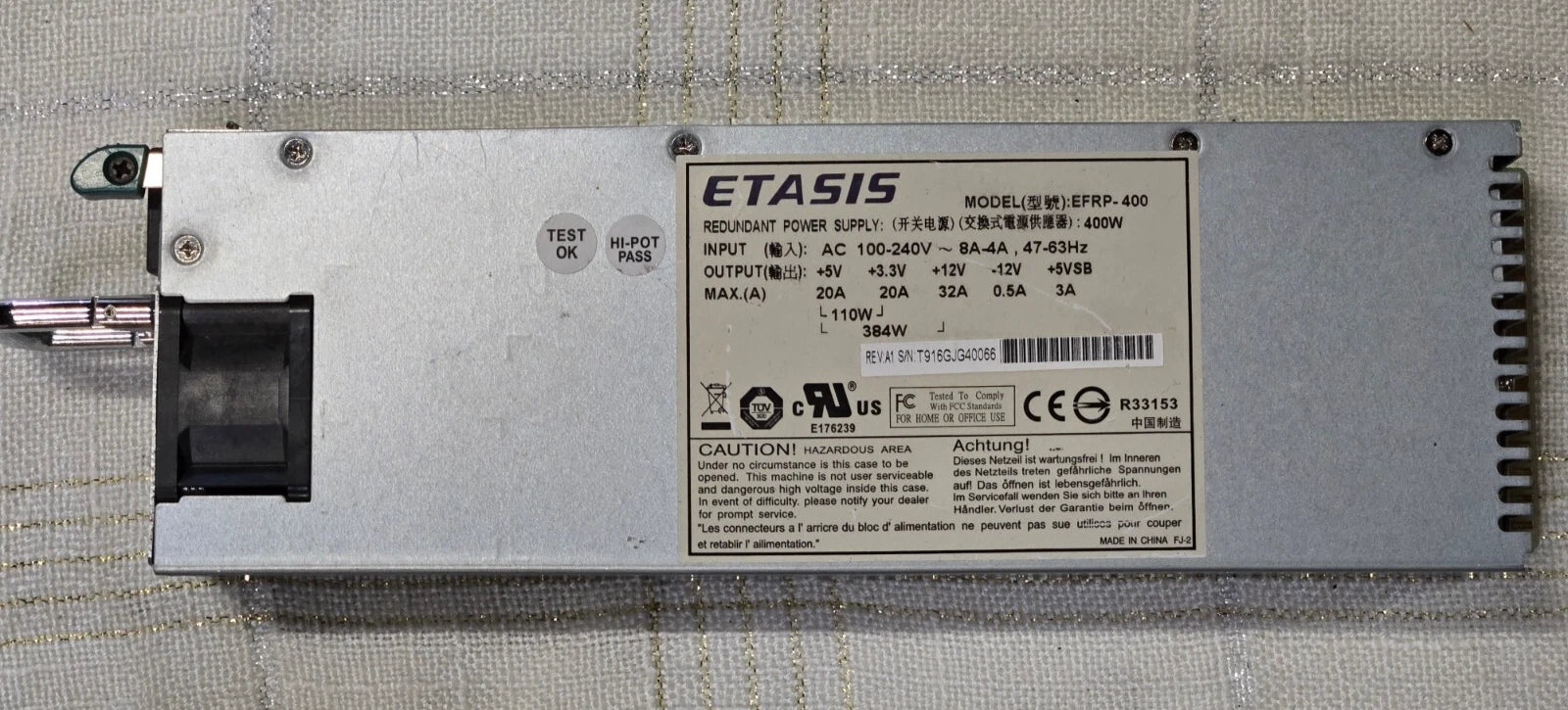 ETASIS Power Supply Unit EFRP-400INF 400W AC 100-240V|356773390253