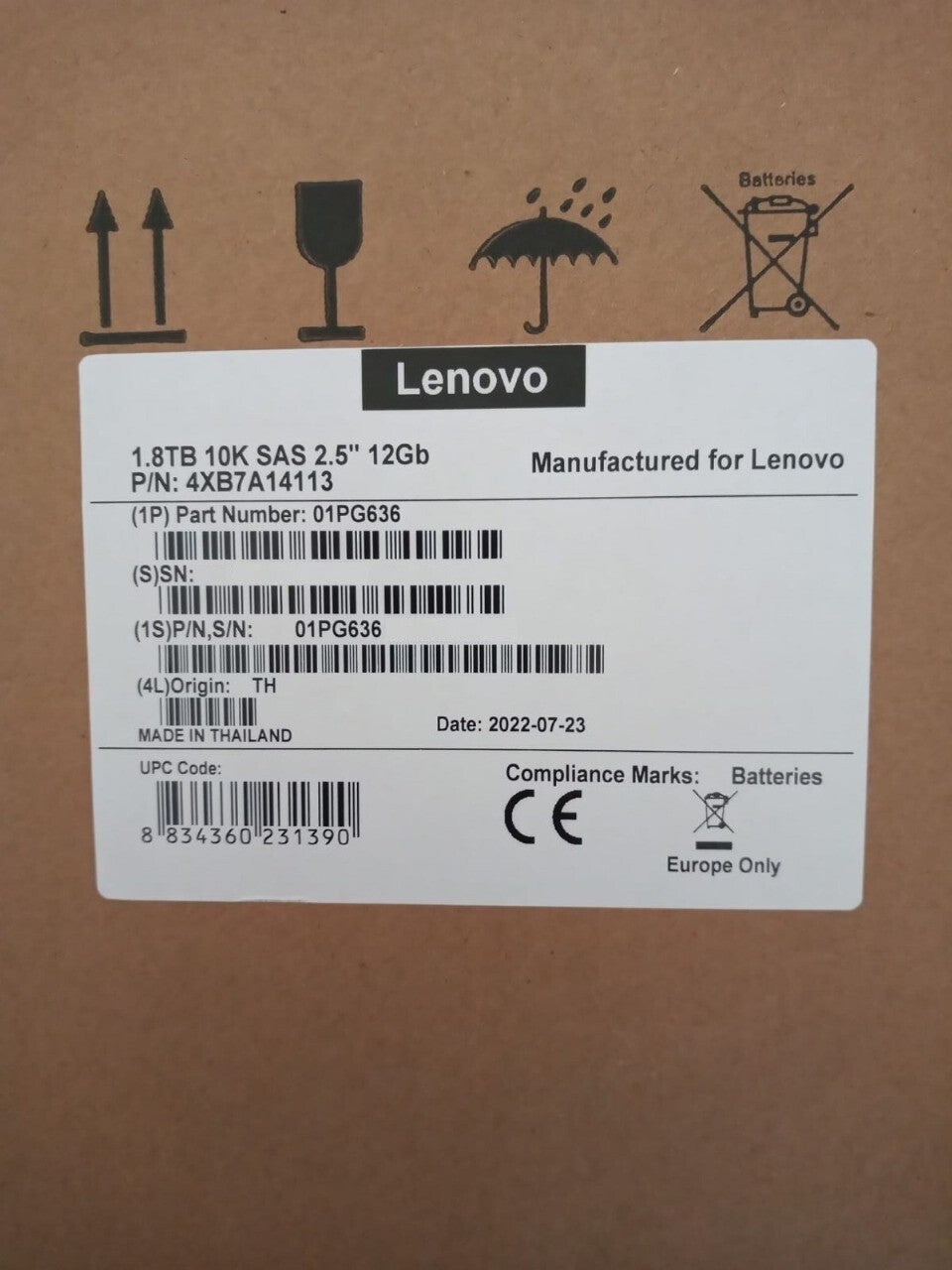 Brand New Lenovo 4XB7A14113 1.8TB 10K SAS 2.5" 12GB HDD - 01PG636|405926094672