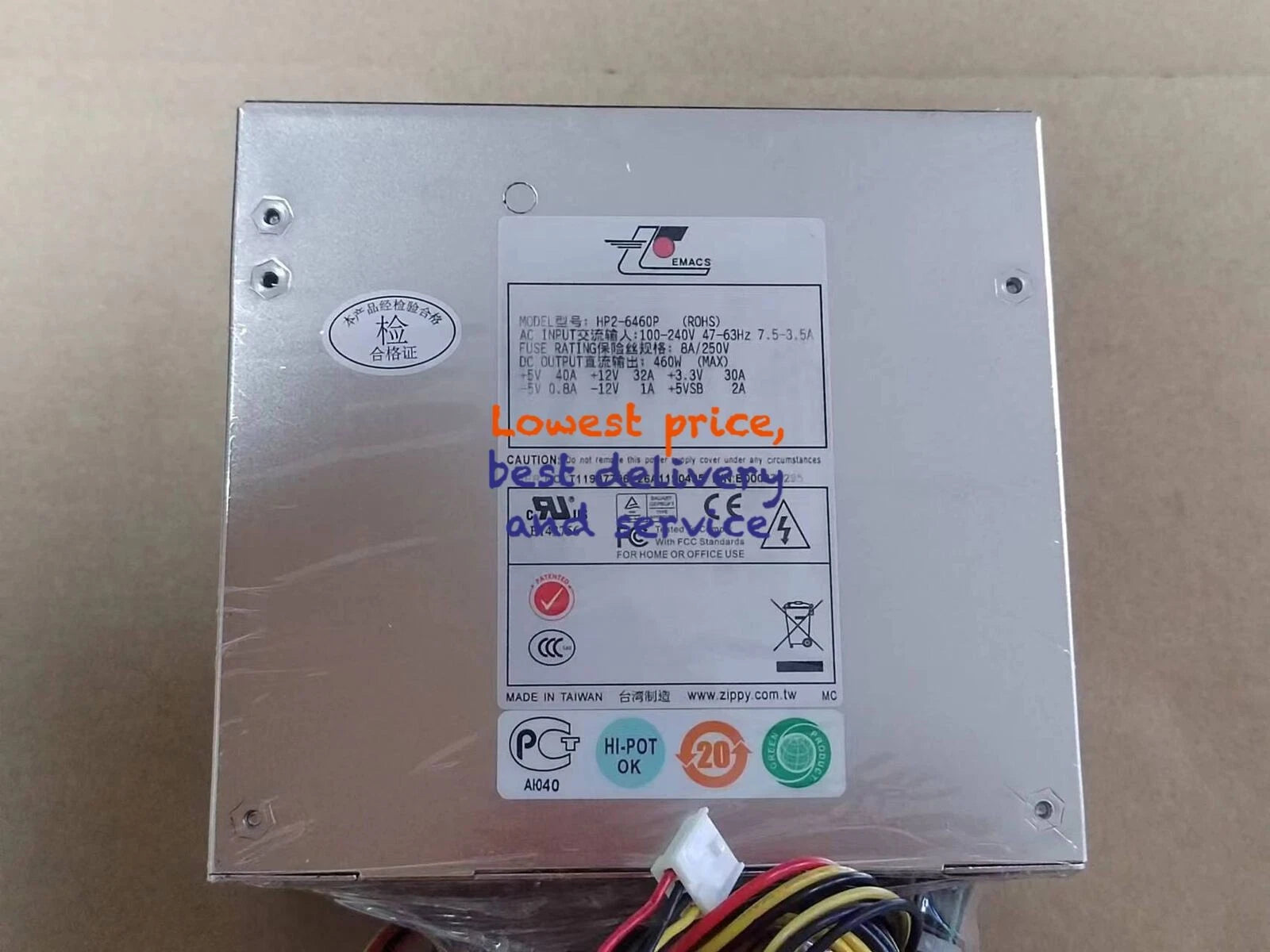 1pcs FOR ZIPPY HP2-6460P-R  460W server redundant power supply module|227126451996