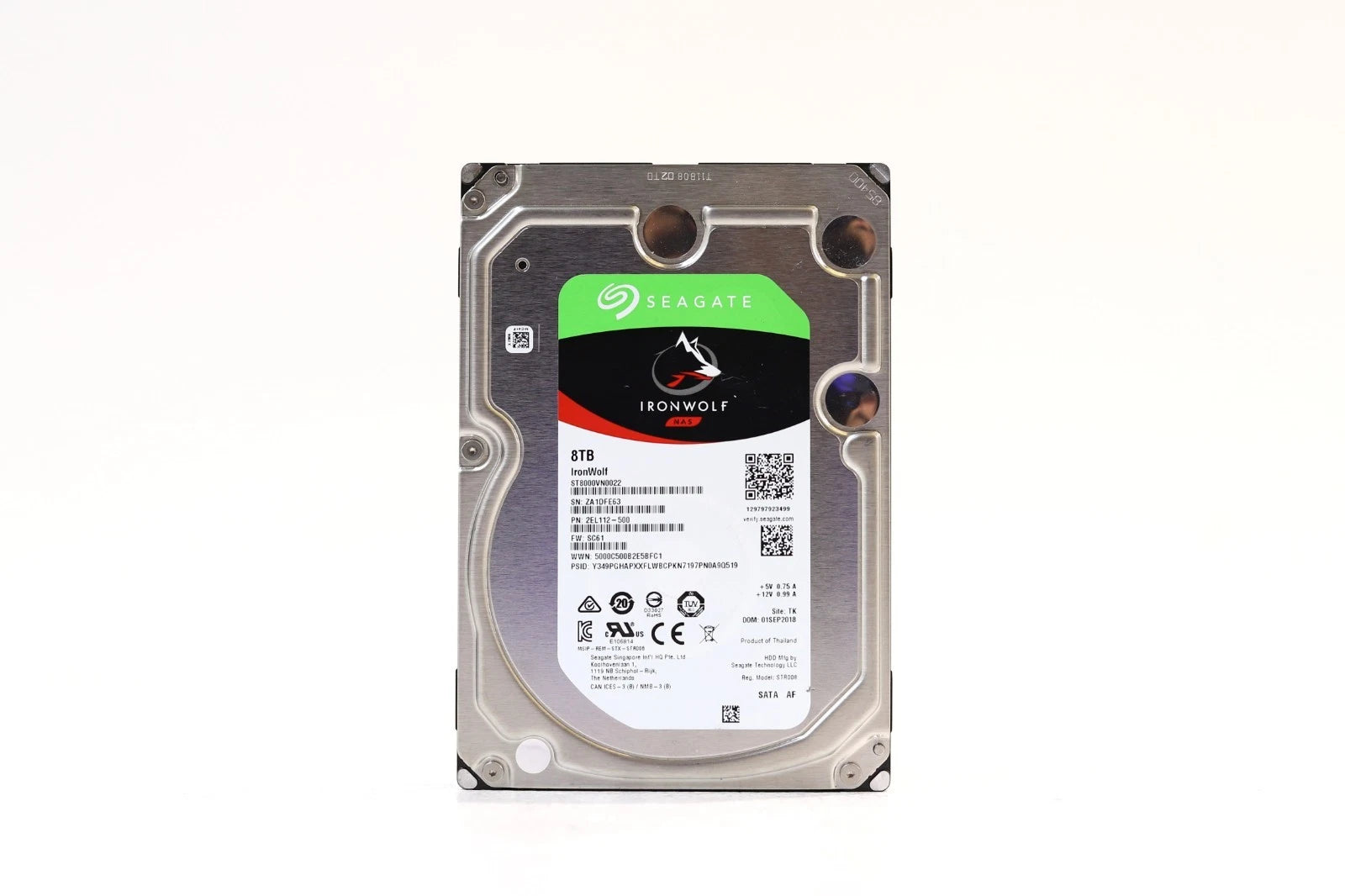 Seagate ST8000VN0022 8TB 3.5" 6Gb/s 256MB 7.2K RPM SATA HDD P/N: 2EL112-500|376645354700