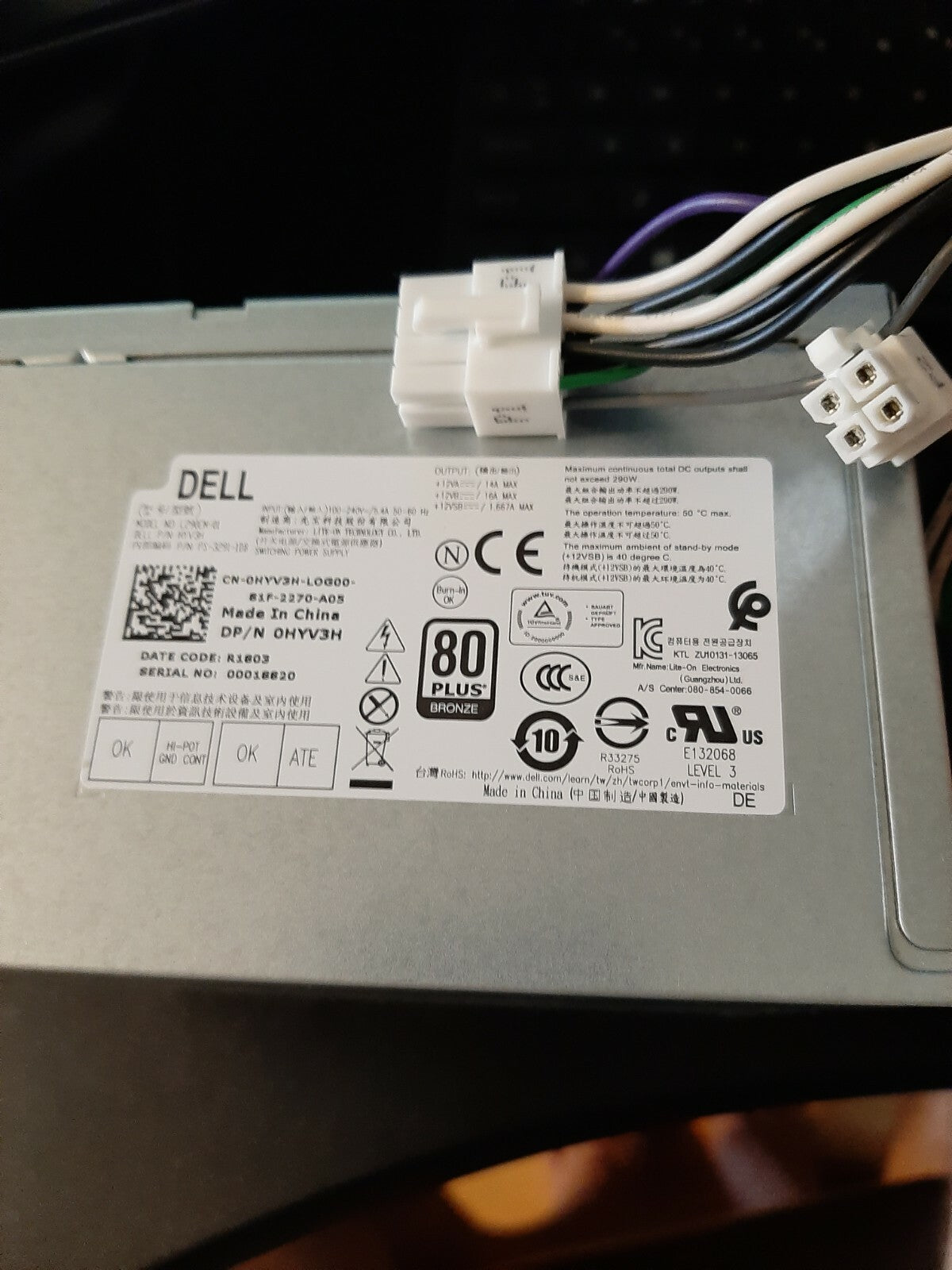 Dell Dimension I3670 / Optiplex 3020 7020 9020 Precision T1700 290watt 0HYV3H|283652149595