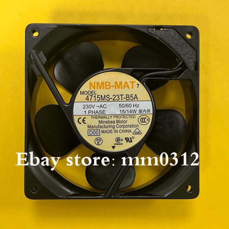 NMB-MAT 4715MS-23T-B5A 230V~AC 50/60HZ 15/14W 12CM aluminum frame fan|154748221289