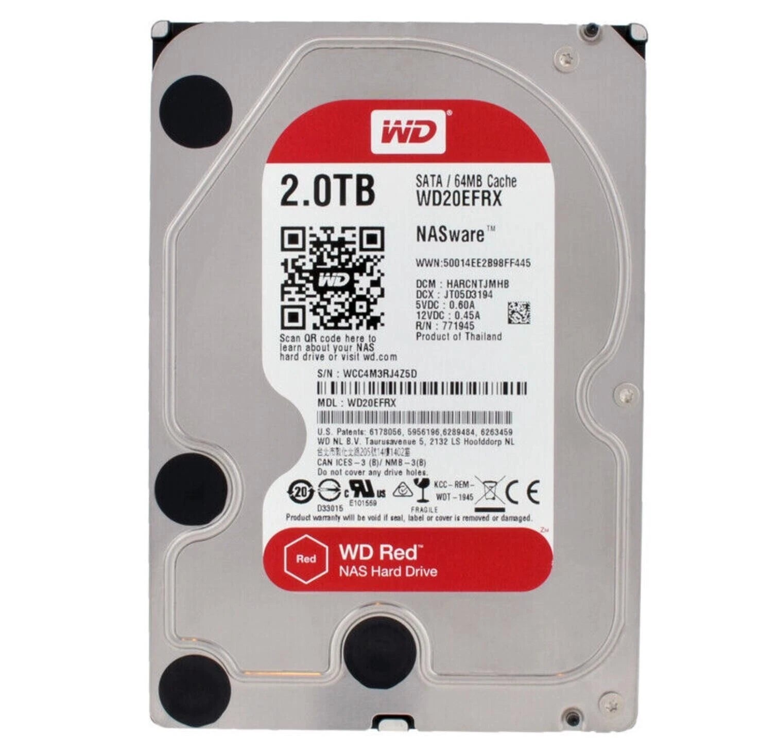 WD Red Plus 2TB Internal Enterprise Drive 5400RPM SATA 3.5" 64MB Cache WD20EFRX