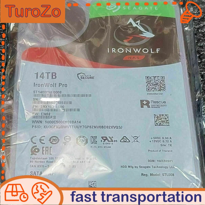 Seagate IronWolf Pro NAS ST14000NE0008 14TB 7200RPM SATA 256MB 6.0 GB/s HDD|356394208914