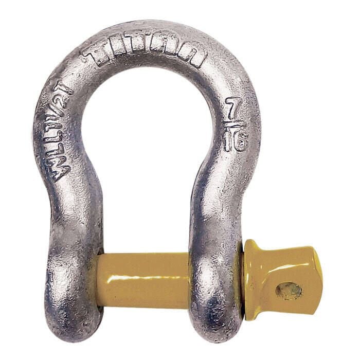 Titan Chain 10319061 Hot Galvanized Bow Shackle, 1-3/8"