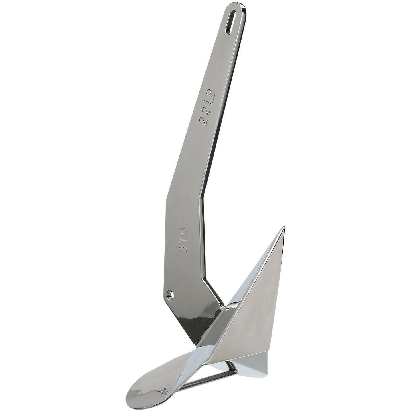 Seachoice 43850 Stainless Steel Plow Anchor, 22 lbs.