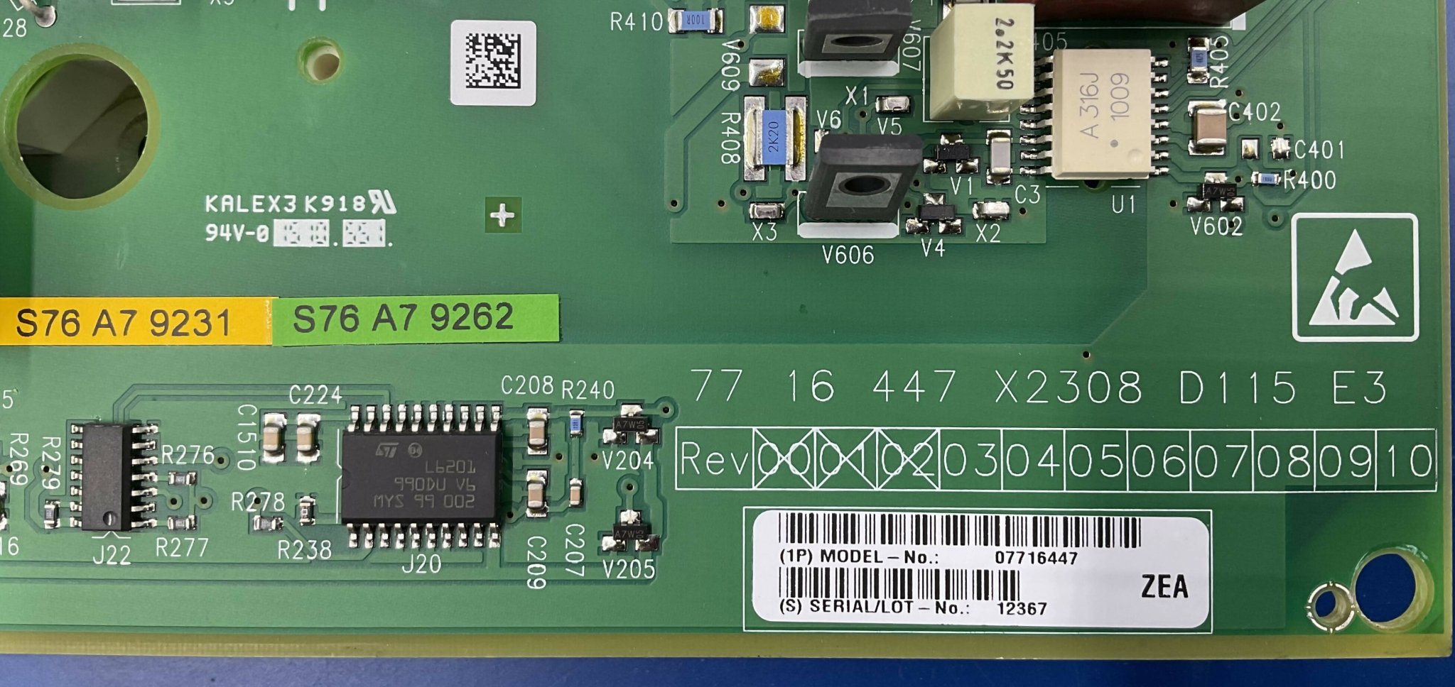 Siemens 7716447 - Starting Device D115 X-Ray Generator Rear View | Alo Tech Solutions