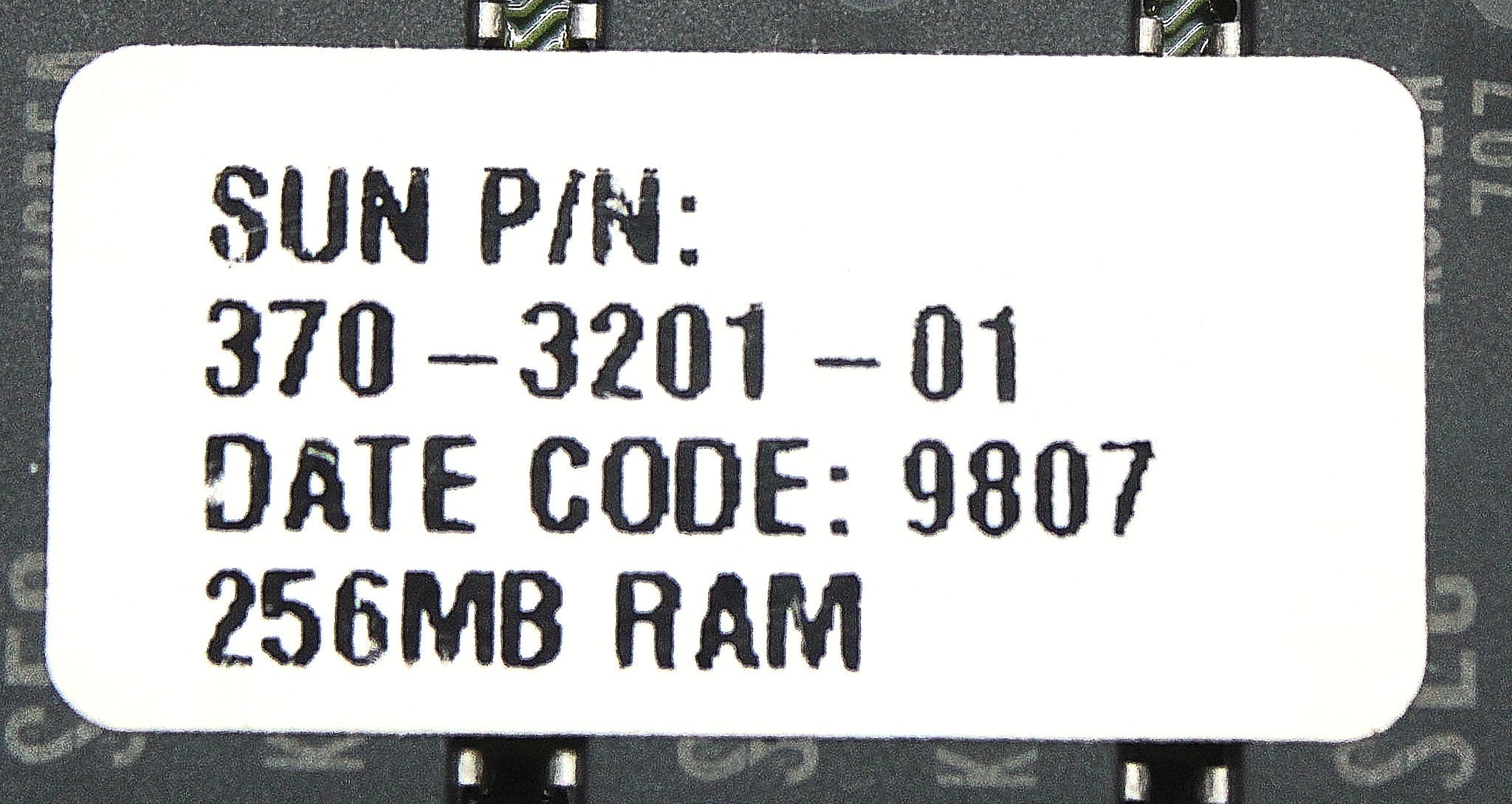 Sun Microsystems 370-3201 256MB DIMM 60NS