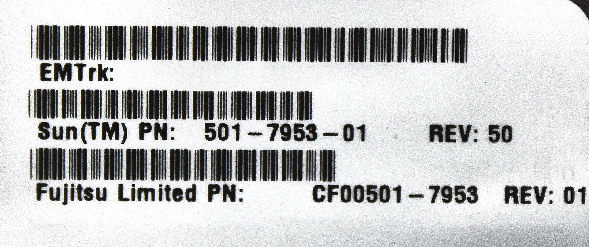 Sun Microsystems 501-7953_X2 2X 2GB 2RX4 PC2-5300F 1.8V FBD