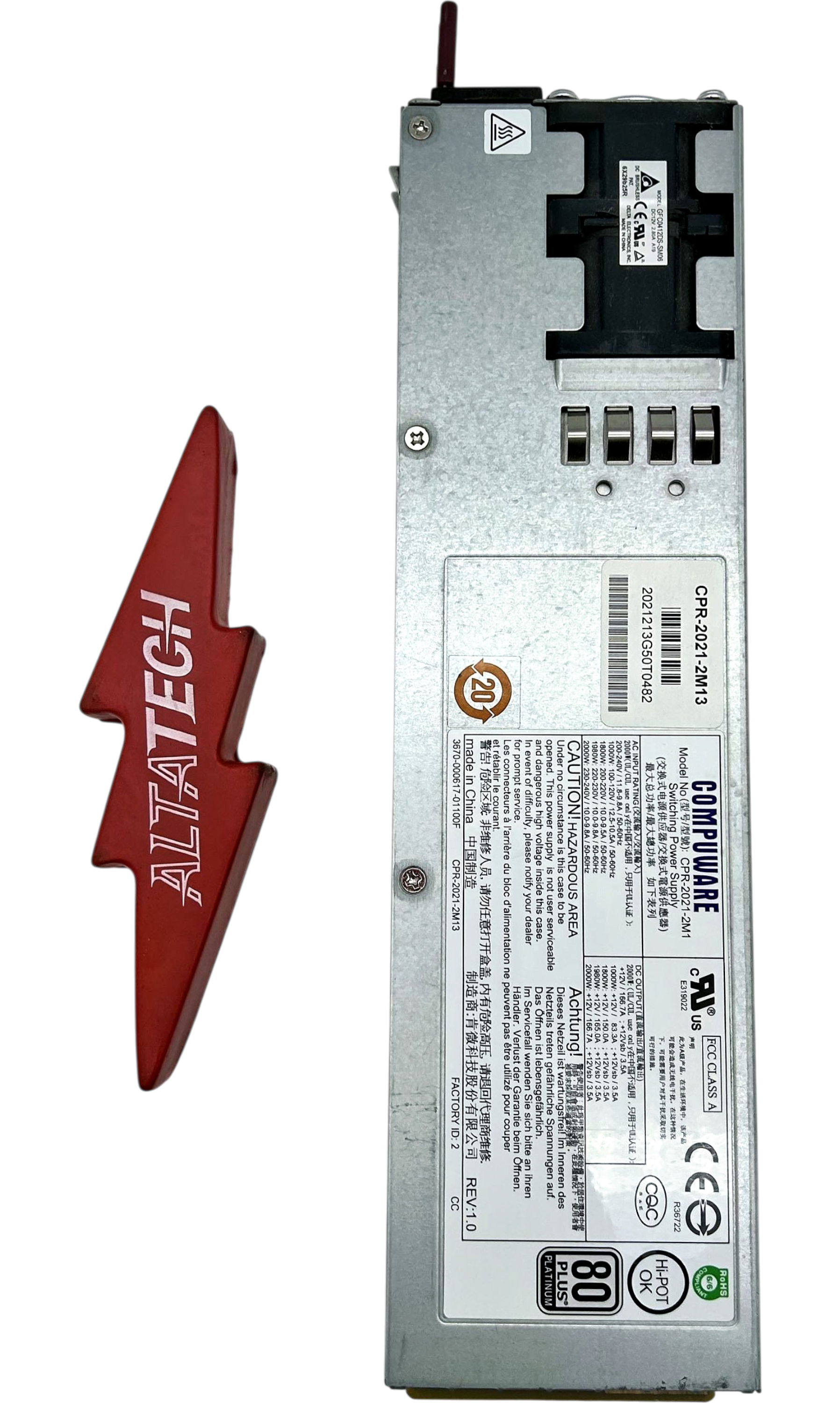 SuperMicro CPR-2021-2M1 COMPUWARE 2000W 80+ PLATINUM POWER SUPPLY