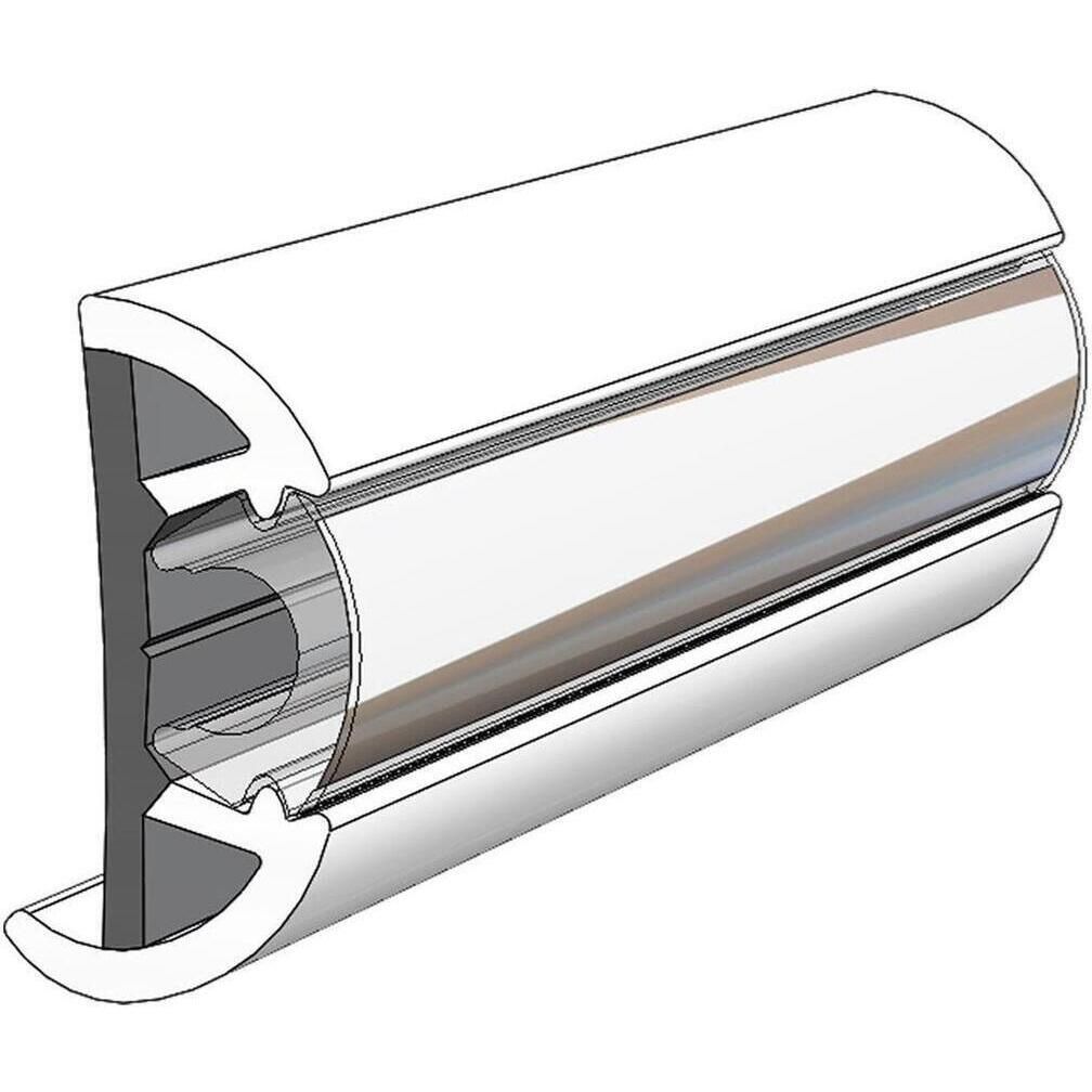 Taco Metals V11-9991WWK60-2 SuproFlex Rub Rail Kit, 1-5/8" x 7/8" Small, White, with Vinyl Overlay Insert