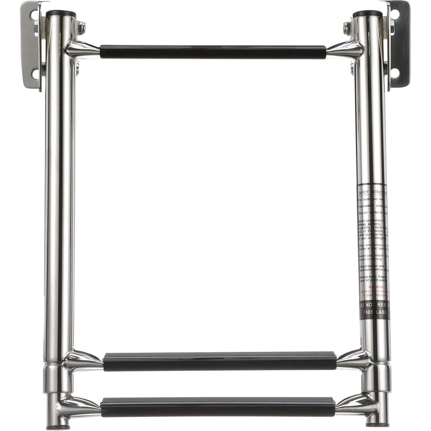 Seachoice 71221 Telescoping Transom Mount Stainless Steel 3-Step Ladder