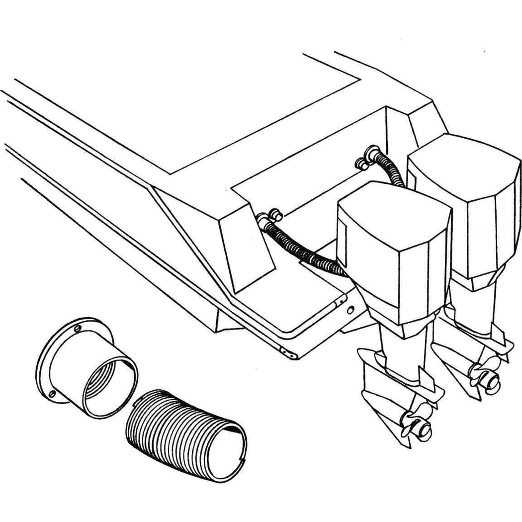 TH Marine RF-2-DP T-H Marine Rigging Flange For 2" ID Hose