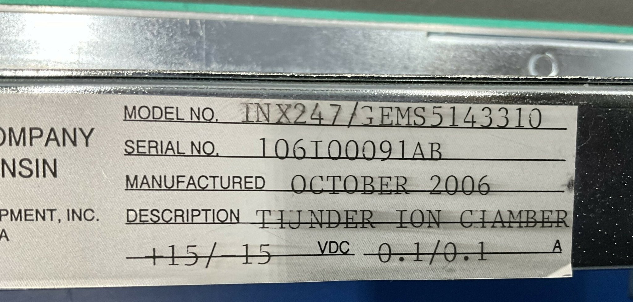THUNDER ION CHAMBER (5143310 GE