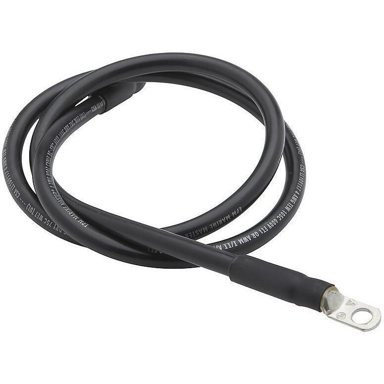 Seachoice 63024 Tinned Copper Battery Assembly, 4 AWG, Black, 6'